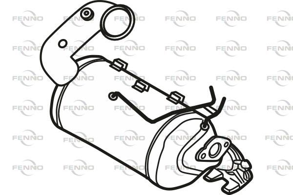Filtr sadzy / filtr cząstek stałych, układ wydechowy FENNO P9881DPF