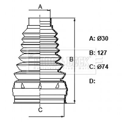 Zestaw osłon, wał napędowy BORG & BECK BCB6383