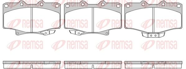 Sada brzdových platničiek kotúčovej brzdy REMSA 0429.14