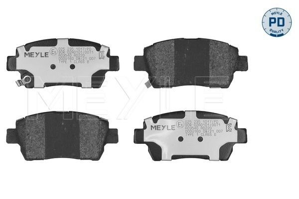 Sada brzdových platničiek kotúčovej brzdy MEYLE 025 235 1017/PD