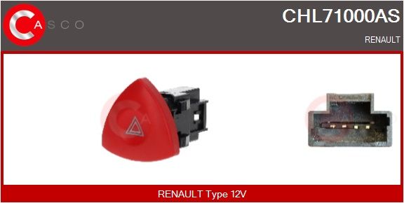 Vypínač výstražných blikačů CASCO CHL71000AS