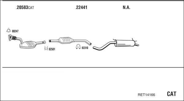 Układ wydechowy WALKER RET14166