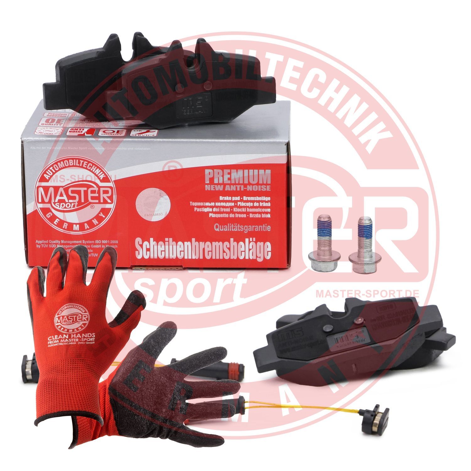 Zestaw klocków hamulcowych, hamulce tarczowe MASTER-SPORT GERMANY 13046038212N-SET-MSP