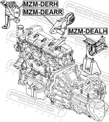 Levně Zavěšení motoru FEBEST MZM-DEARR