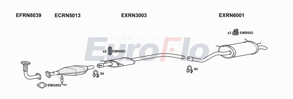 Układ wydechowy EUROFLO RNSCE206001