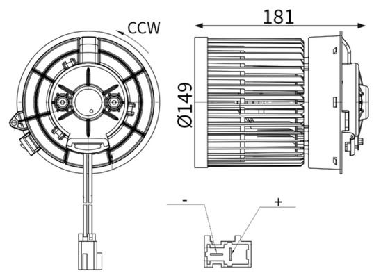 Ventilator, habitaclu MAHLE AB 424 000S