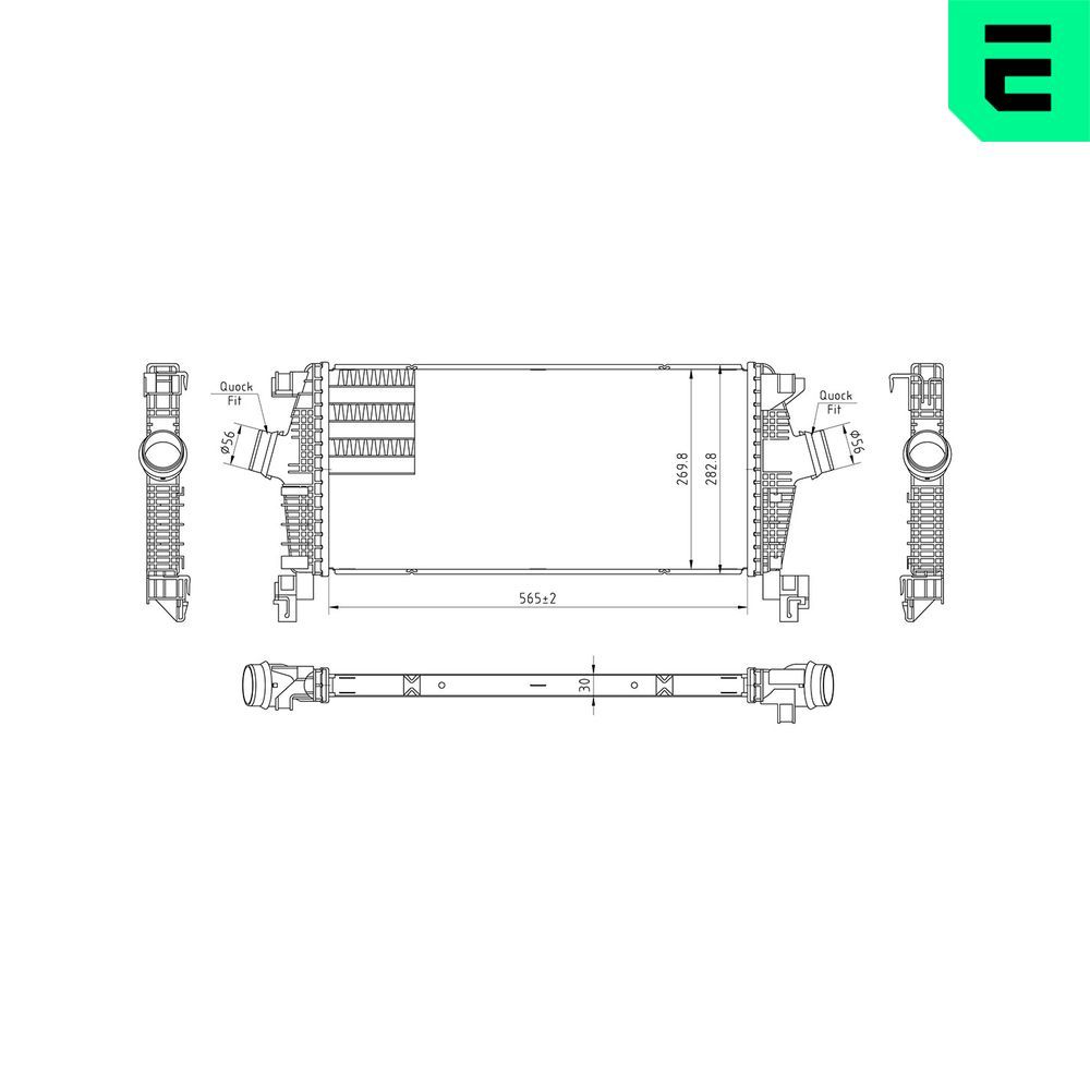 Intercooler, compresor ERA 672132