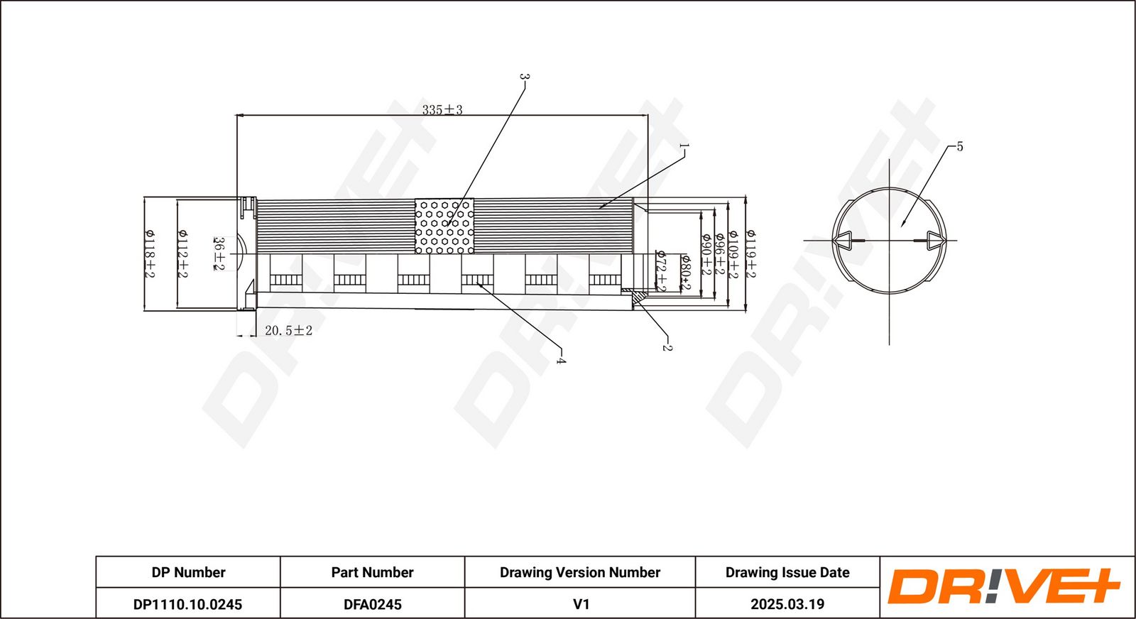 Filtru aer Dr!ve+ DP1110.10.0245