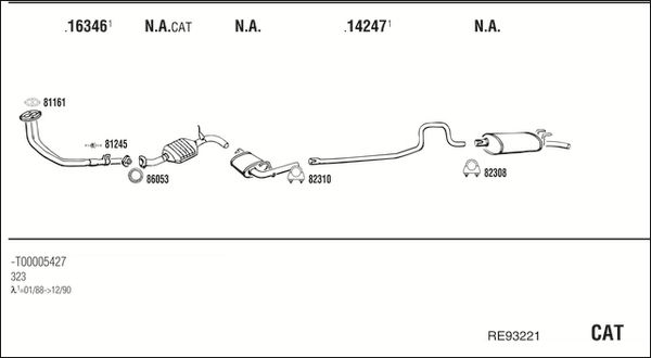 Układ wydechowy WALKER RE93221
