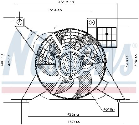 Ventilator, radiator NISSENS 85476