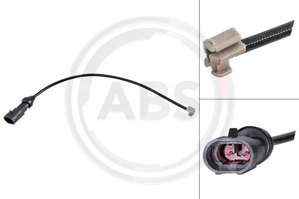 Styk ostrzegawczy, zużycie okładzin hamulcowych A.B.S. 39902