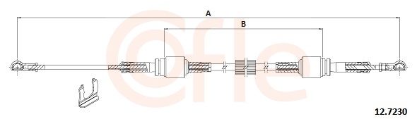 Tažné lanko, ruční převodovka COFLE 12.7230