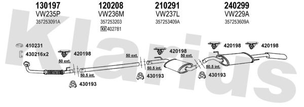 Układ wydechowy KLARIUS 930259E
