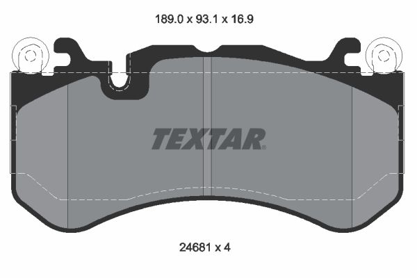 Sada brzdových platničiek kotúčovej brzdy TEXTAR 2468101