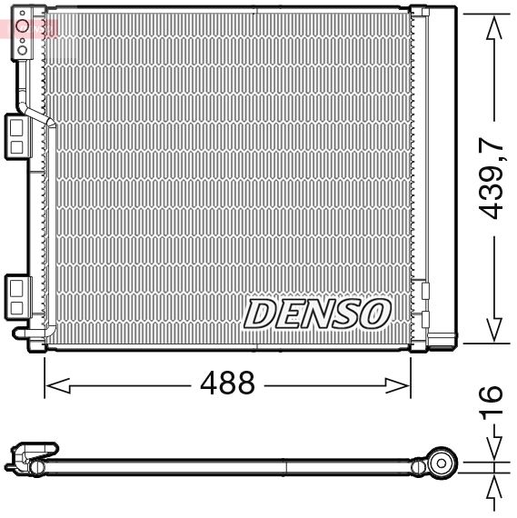 Kondenzátor, klimatizace DENSO DCN46028
