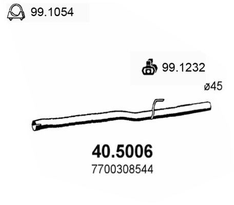 Rura wydechowa ASSO 40.5006