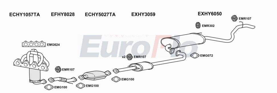 Układ wydechowy EUROFLO HYI30141001A00
