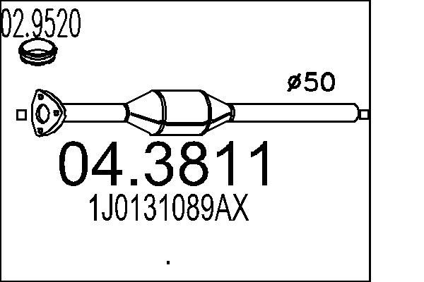 Katalizator MTS 1J0131089AX