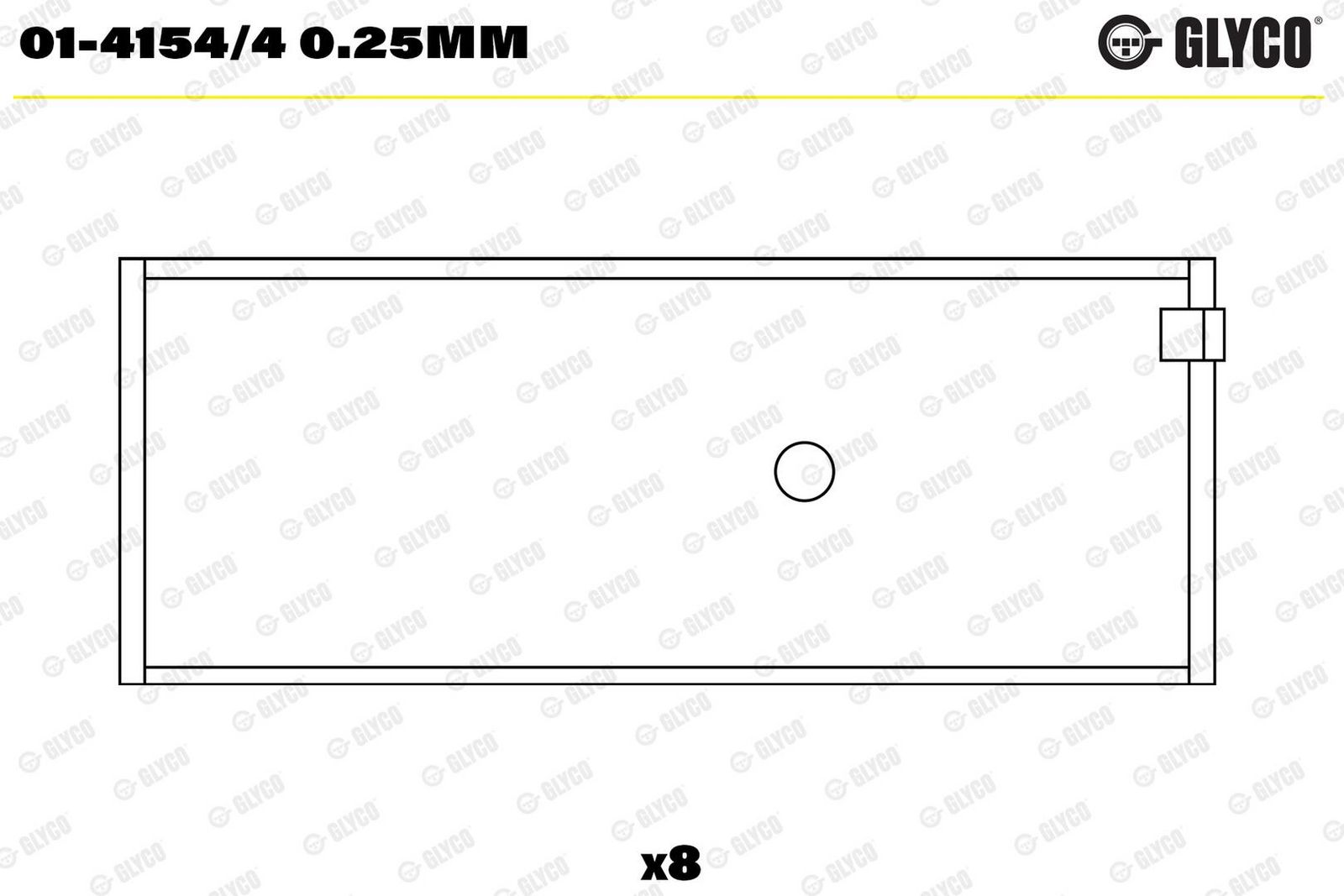 Cuzinet bielă GLYCO 01-4154/4 0.25mm