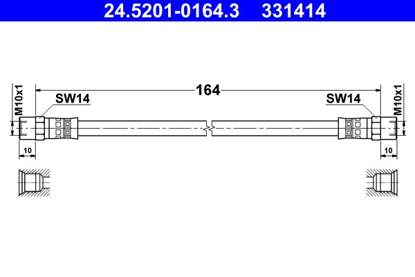 Brzdová hadica ATE 24.5201-0164.3