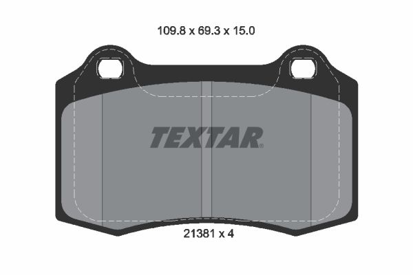 Sada brzdových platničiek kotúčovej brzdy TEXTAR 2138102
