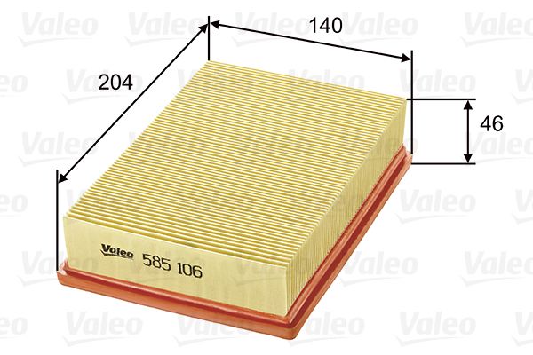 Vzduchový filtr VALEO 585106