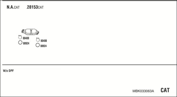 Układ wydechowy WALKER MBK033063A