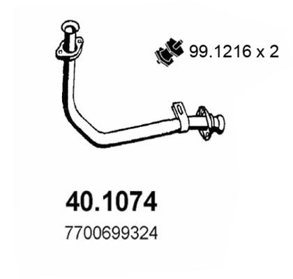 Rura wydechowa ASSO 40.1074