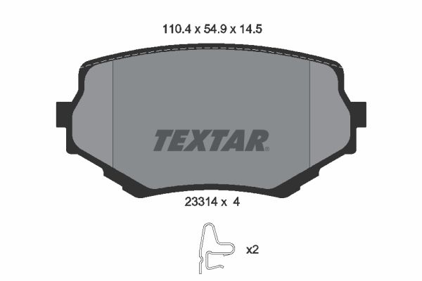Sada brzdových platničiek kotúčovej brzdy TEXTAR 2331401
