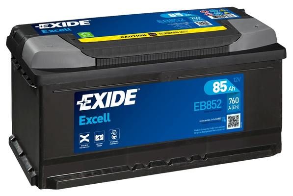 Autobaterie Exide Excell 12V, 85Ah, 760A, EB852