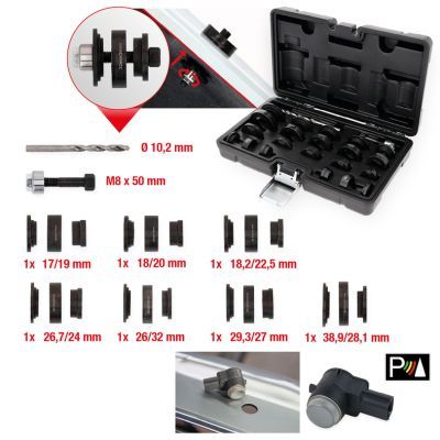 Set stante gaurit tabla, senzor asistenta parcare KS TOOLS 140.2650