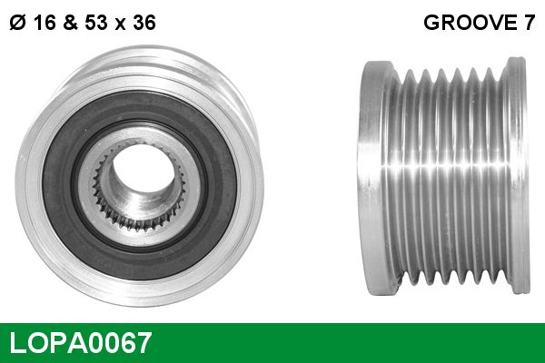 Alternator - sprzęgło jednokierunkowe LUCAS LOPA0067