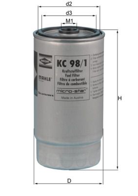 Palivový filtr KNECHT KC 98/1
