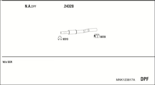 Układ wydechowy WALKER MNK123817A