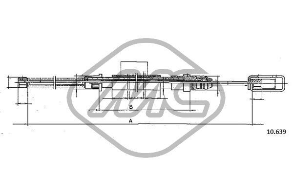 Cięgło, hamulec postojowy METALCAUCHO 82794