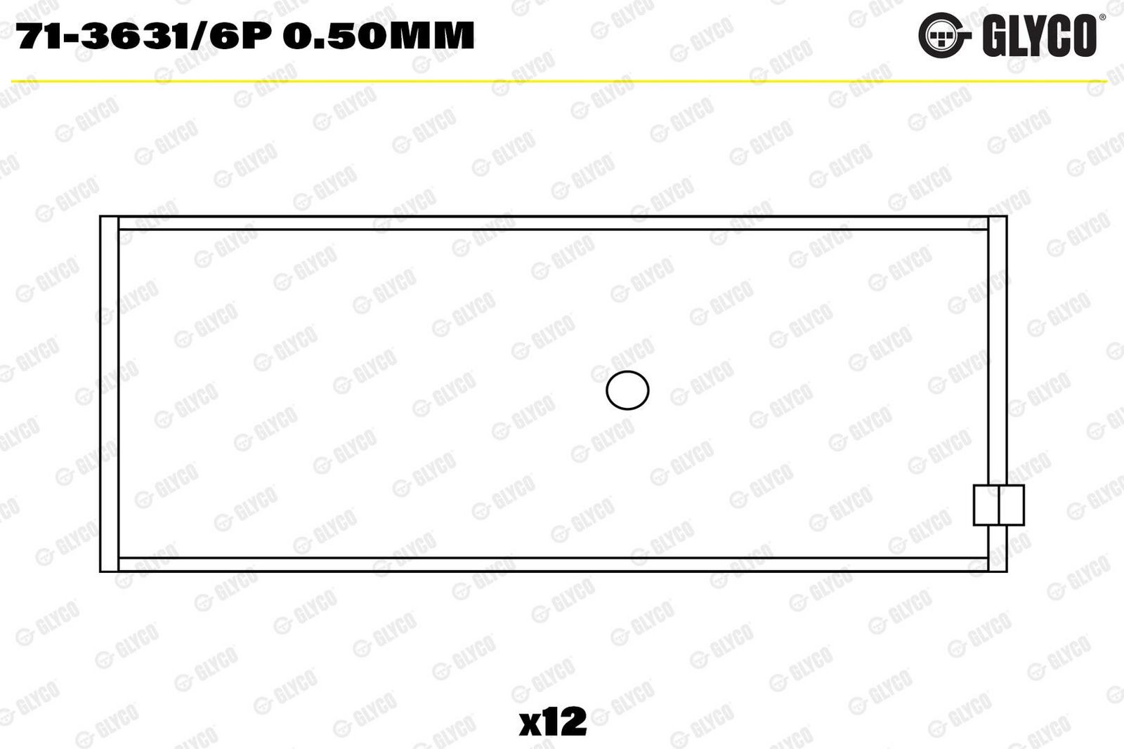 Cuzinet bielă GLYCO 71-3631/6P 0.50mm