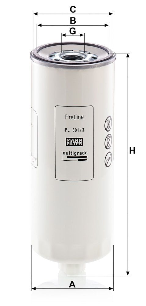 Levně Palivový filtr MANN-FILTER PL 601/3