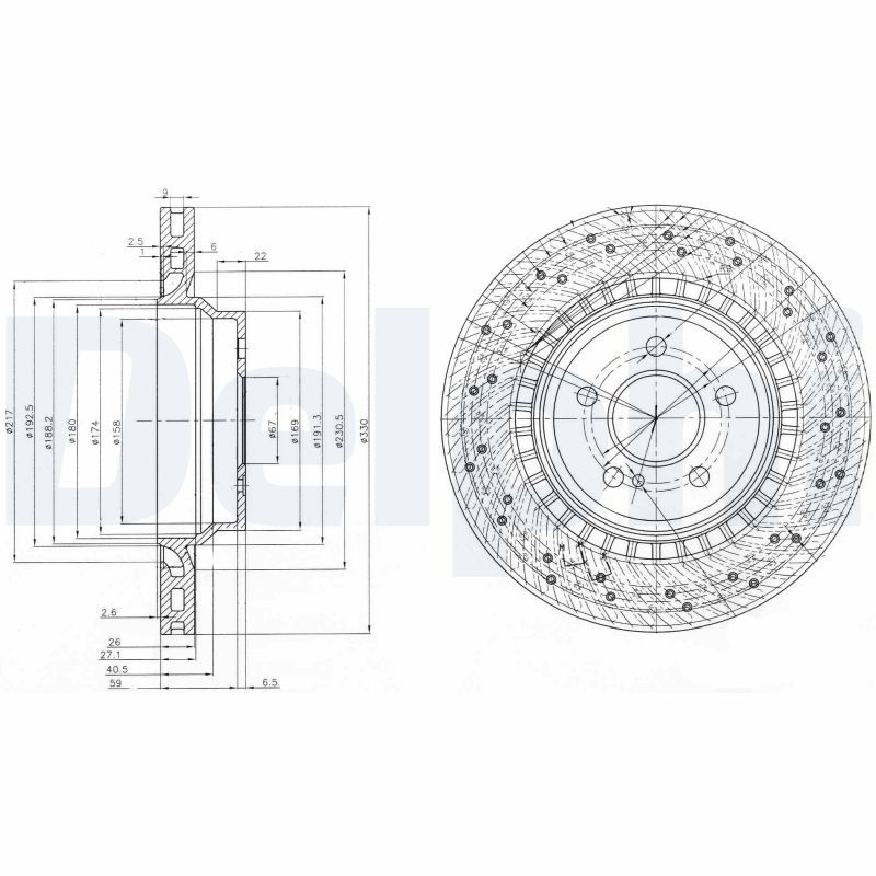 Tarcza hamulcowa DELPHI BG3917