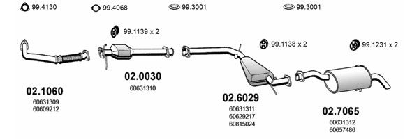 Układ wydechowy ASSO ART1309