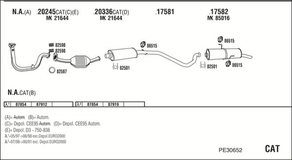 Układ wydechowy WALKER PE30652