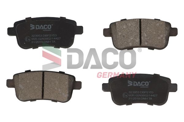 Zestaw klocków hamulcowych, hamulce tarczowe DACO GERMANY 323953