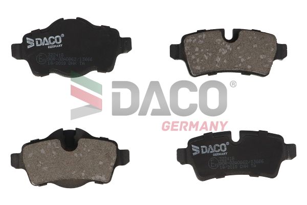 Zestaw klocków hamulcowych, hamulce tarczowe DACO GERMANY 322418