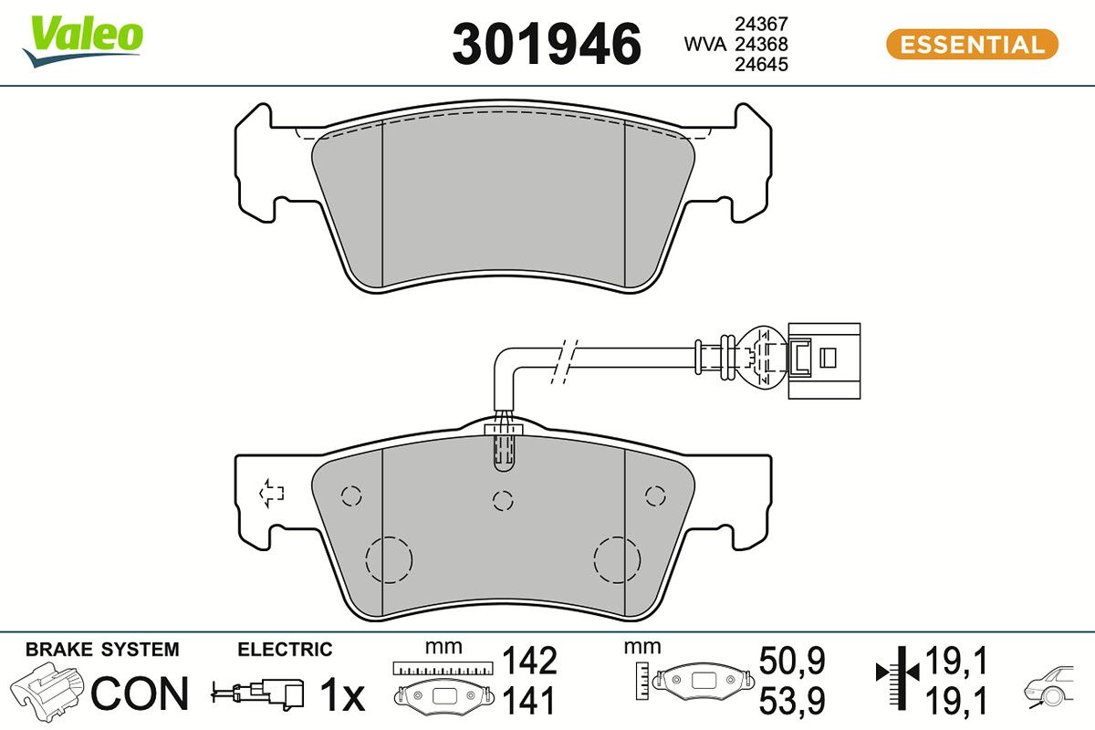 Комплект тормозных колодок, дисковый тормоз