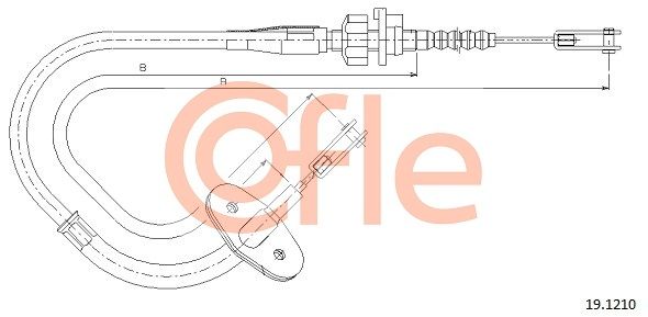 Cięgło, sterowanie sprzęgłem COFLE 92.19.1210
