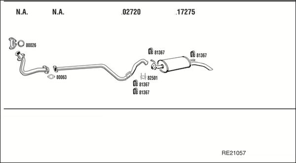 Układ wydechowy WALKER RE21057