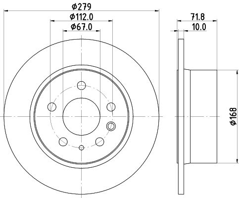Tarcza hamulcowa HELLA 8DD 355 100-991