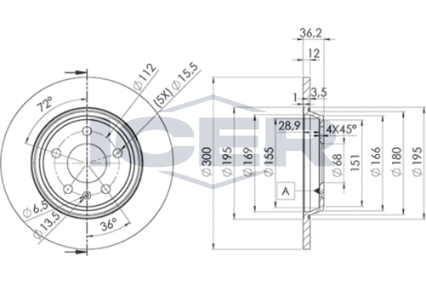 Tarcza hamulcowa ICER 78BD6075-2