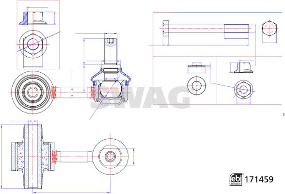 Drążek / wspornik, stabilizator SWAG 33 11 0104