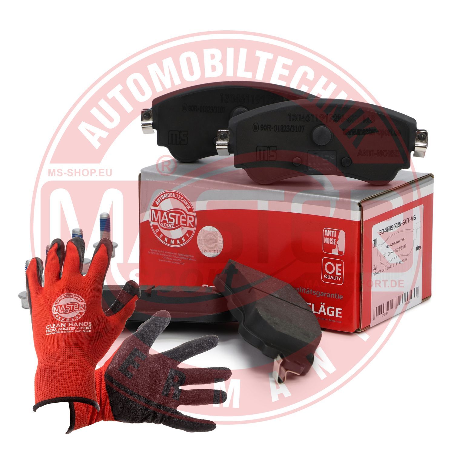 Zestaw klocków hamulcowych, hamulce tarczowe MASTER-SPORT GERMANY 13046119172N-SET-MSP