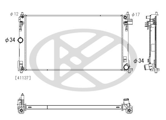 Radiator, racire motor KOYORAD PL013405